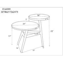 Kirklands Home Accent & End Tables|Industrial Two-Tiered Gunmetal Accent Table Brown