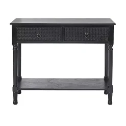 Kirklands Home Console Tables|Irma Textured Drawers Console Table Black