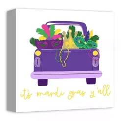 Online It's Mardi Gras Y'all Canvas Wall Plaque Mardi Gras Decorations