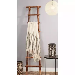 Outlet and Black Tufted Lines Throw Blankets & Throws