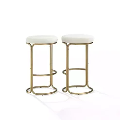 Kirklands Home Bar Stools & Counter Height Stools|and Gold Carson Counter Stools, Set of 2 Ivory