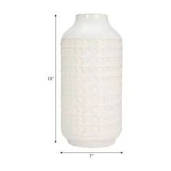 Clearance Ivory Aztec Vase, 13in Vases