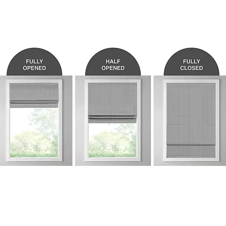 Kirklands Home Curtains & Drapes|Basketweave Cordless Roman Shade, 27 in. Ivory