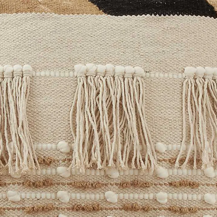 Hot Ivory Boho Fringe Jute Pillow Pillows