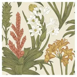 Kirklands Home Wall Murals & Wallpaper|Botanical Villa Peel & Stick Wallpaper Ivory