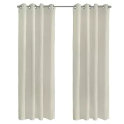 Kirklands Home Curtains & Drapes|Boucle Sheer Single Curtain Panel, 95 in. Ivory