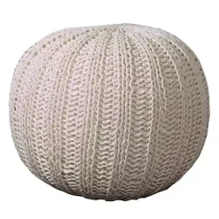 Discount Cable Knit Pouf Poufs & Floor Cushions