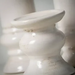 Best Ceramic Column Pillar Holders, Set of 3 Candle Holders