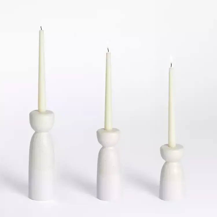 Best Ceramic Taper Candle Holders, Set of 3 Candle Holders
