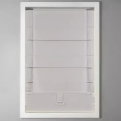 Kirklands Home Curtains & Drapes|Faux Silk Room Darkening Roman Shade, 31 in. Ivory