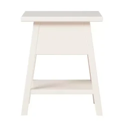Kirklands Home Accent & End Tables|Japandi Pull-Ring Accent Table Ivory