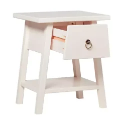 Kirklands Home Accent & End Tables|Japandi Pull-Ring Accent Table Ivory