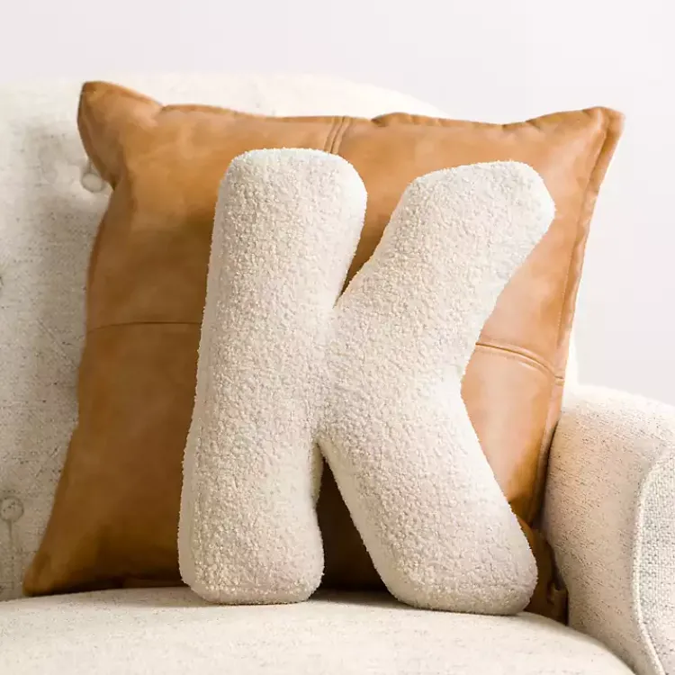 New Letter K Boucle Pillow Pillows