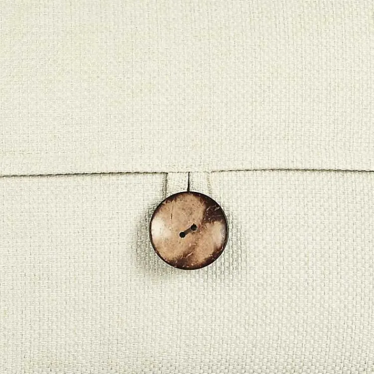 Sale Linen and Button Lumbar Pillow Cover Pillows
