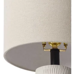 Kirklands Home Table Lamps|Modern Etched Table Lamp Ivory