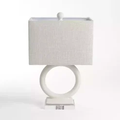 Kirklands Home Table Lamps|Open Circle Table Lamp Ivory