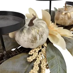 Online Pumpkin and Dahlia Candle Centerpiece Arrangements & Greenery