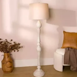 Kirklands Home Floor Lamps|Savannah Floor Lamp Ivory