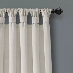 Kirklands Home Curtains & Drapes|Top Knotted Burlap Curtain Panel Set, 95 in. Ivory