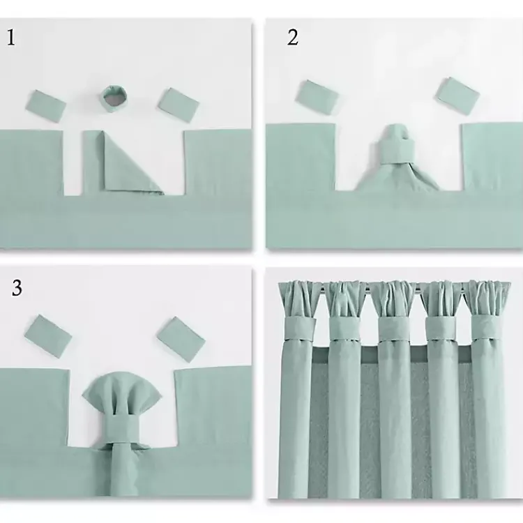 Kirklands Home Curtains & Drapes|Top Knotted Burlap Curtain Panel Set, 95 in. Ivory