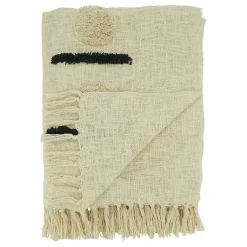 Outlet Tufted Dots and Dashes Throw Blankets & Throws