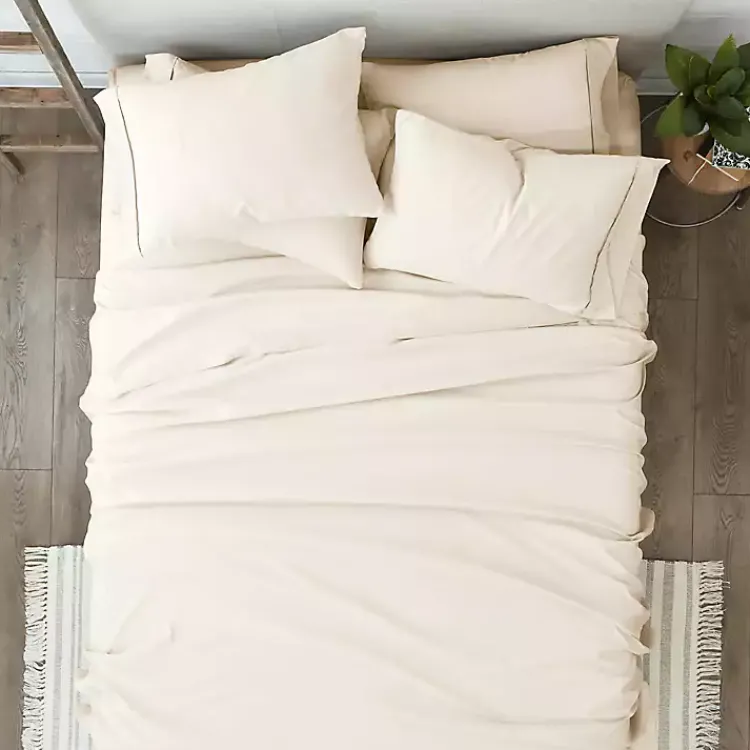 Kirklands Home Bed Sheets|Ultra Soft 6-pc. Queen Sheet Set Ivory