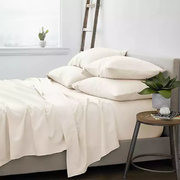 Kirklands Home Bed Sheets|Ultra Soft 6-pc. Queen Sheet Set Ivory