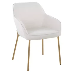 Kirklands Home Dining Chairs|Upholstered Daniella Dining Chairs, Set of 2 Ivory