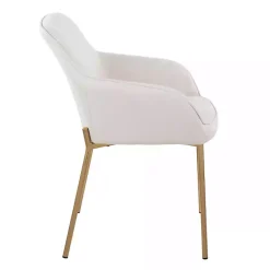 Kirklands Home Dining Chairs|Upholstered Daniella Dining Chairs, Set of 2 Ivory