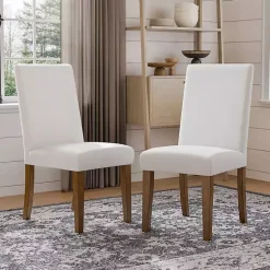 Kirklands Home Dining Chairs|Upholstered Katie Dining Chairs, Set of 2 Ivory