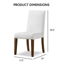Kirklands Home Dining Chairs|Upholstered Katie Dining Chairs, Set of 2 Ivory