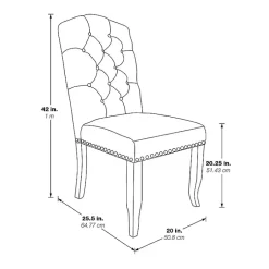 Kirklands Home Dining Chairs|Upholstered Nailhead Trim Dining Chair Ivory