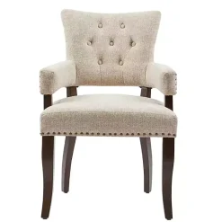 Kirklands Home Dining Chairs|Upholstered Tufted Dining Chairs, Set of 2 Ivory