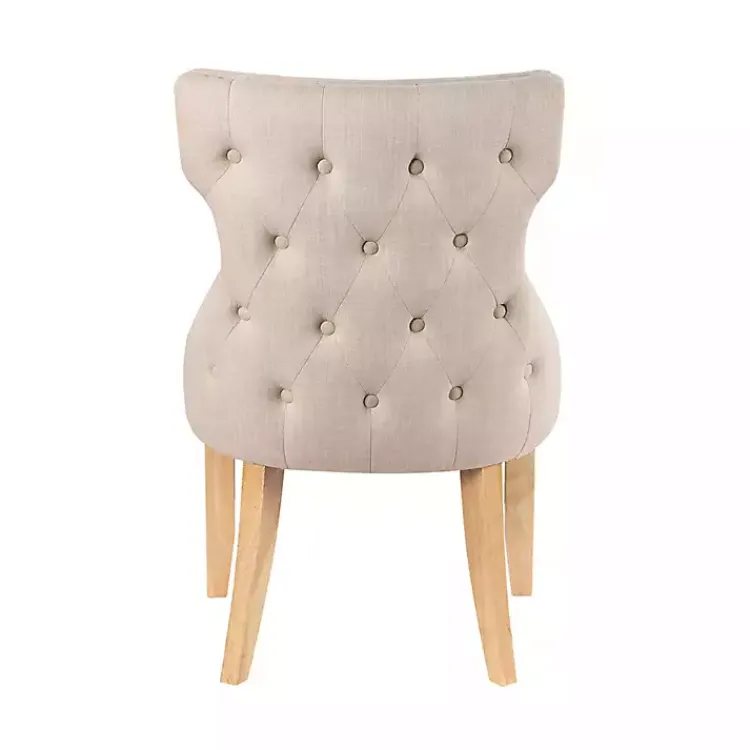 Kirklands Home Dining Chairs|Upholstered Wingback Dining Chairs, Set of 2 Ivory