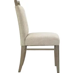 Kirklands Home Dining Chairs|Upholstered Wooden Dining Chairs, Set of 2 Ivory