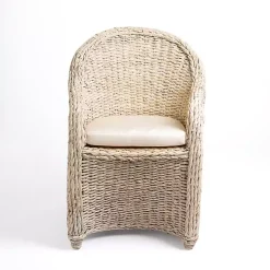 Kirklands Home Dining Chairs|Woven Rattan Dining Chair Ivory