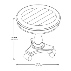 Kirklands Home Accent & End Tables|Java Traditional Round Pedestal Accent Table Brown