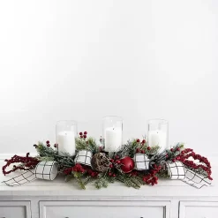 Online Jingle Bells and Berries Candle Centerpiece Christmas Centerpieces