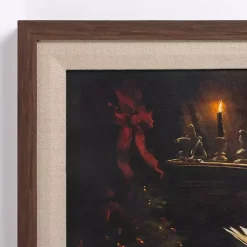 Sale Jolly Santa Reading Framed Art Print Christmas Art & Wall Decor