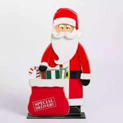 Discount Jolly Santa with Presents Porch Figurine Outdoor Christmas Decorations