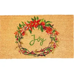 Outlet Joy Wreath Doormat Outdoor Christmas Decorations