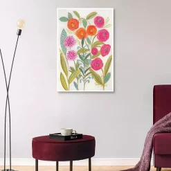 Kirklands Home Framed Art|Joyful Garden VII Framed Canvas Art Print Multi