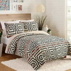 Kirklands Home Quilts|Justina Blakeney Black Hypnotic Queen Quilt Set