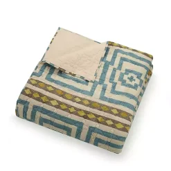 Kirklands Home Quilts|Justina Blakeney Blue Hypnotic Queen Quilt Set