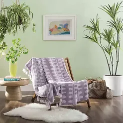 Outlet Justina Blakeney Lavender Patterned Throw Blankets & Throws