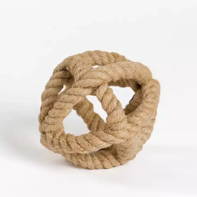 Outlet Jute Rope Knot Sphere Statues & Figurines