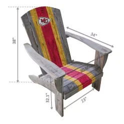 Kirklands Home Outdoor Seating|Kansas City Chiefs Adirondack Outdoor Chair Brown