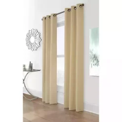 Kirklands Home Curtains & Drapes|Khaki Room Darkening Curtain Panel Set, 54 in. Tan