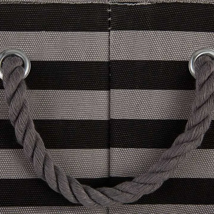 Online Large Black Paw Print Striped Pet Basket Baskets & Boxes