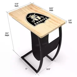 Kirklands Home Accent & End Tables|Las Vegas Raiders Wood C-Table Tan
